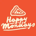 banner happy mondays con spicchio di pizza